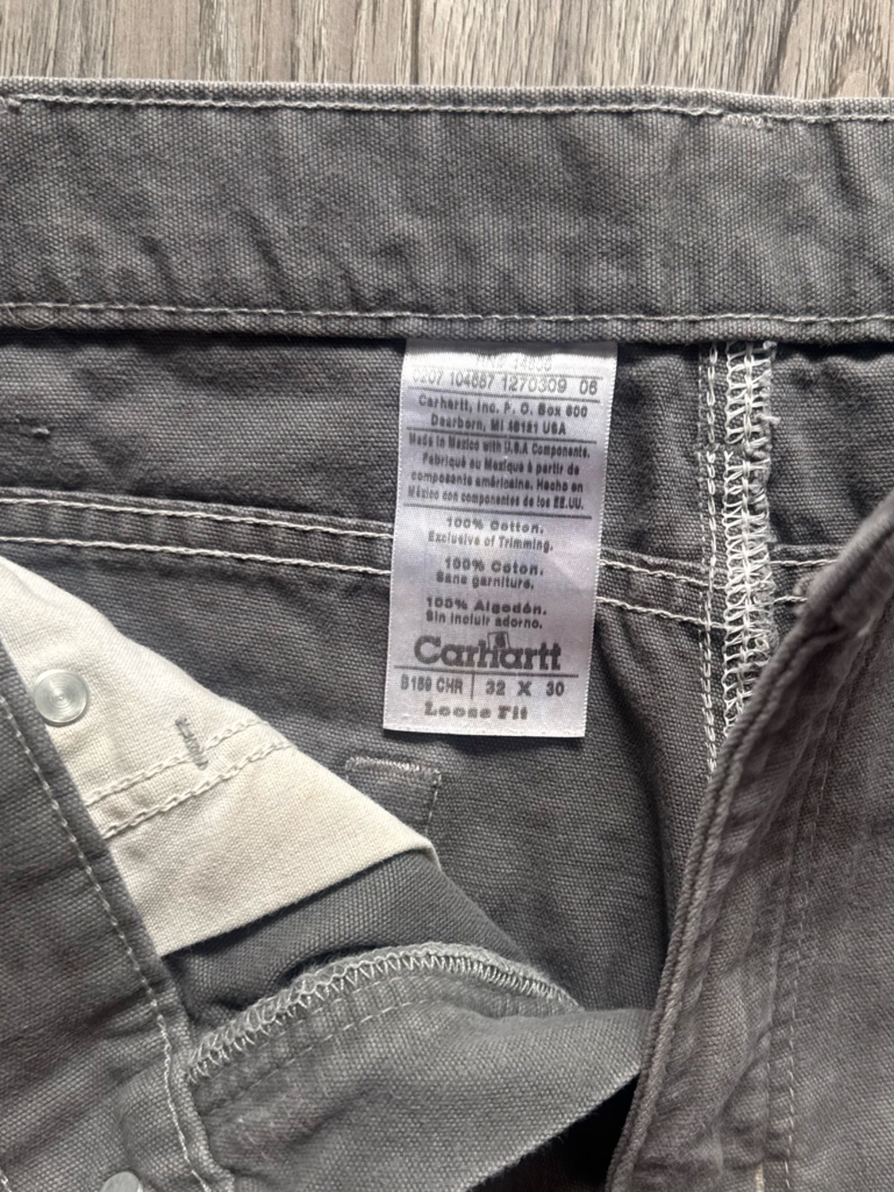 Carhartt Gray Workwear Pants size 32 - Picture 2 of 3